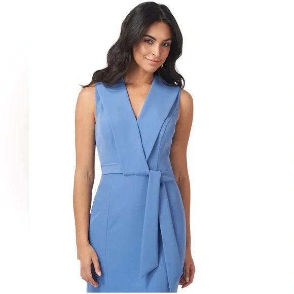 NEW Kay Unger NEW YORK Cecily V-Neck tie GOWN size 6 - Picture 4 of 9